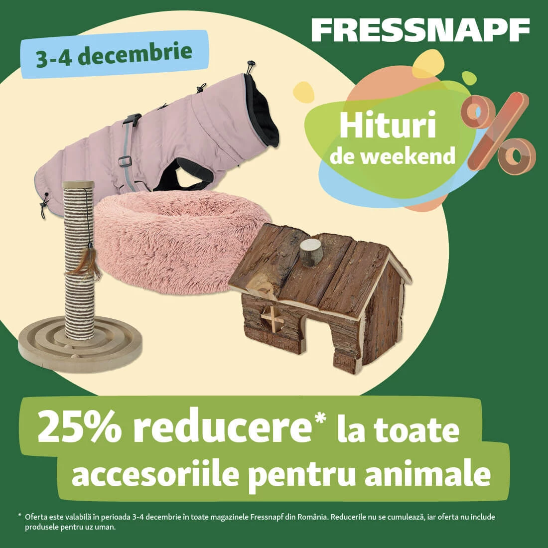 25% reducere la toate accesoriile pentru animale